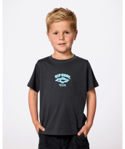 RIP CURL - WAVE DAYZ LOGO TEE WASHED BLACK