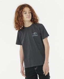 RIP CURL - TROPIC DAZE LOGO TEE WASHED BLACK