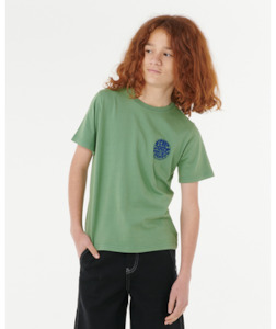 RIP CURL - WETSUIT ICON TEE GRASS GREEN
