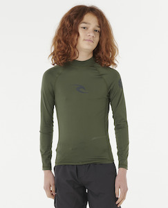RIP CURL - WAVES UPF LS RASH TOP OLIVE