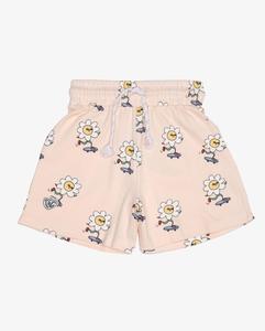 The Girl Club: THE GIRL CLUB Shorts Lounge Daisy Skater On Repeat - Cream