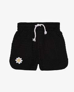 The Girl Club: THE GIRL CLUB Shorts Waffle - Black