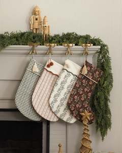 All Girls: RYLEE + CRU - CHRISTMAS STOCKING EVERGREEN GINGHAM