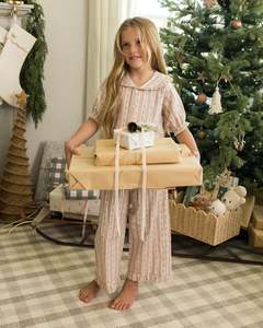 All Girls: RYLEE + CRU - RUFFLE PAJAMAS CANDY CANE STRIPE