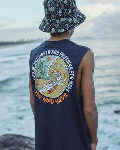 All Boys: THE MAD HUEYS - FROTHING FOR MORE MUSCLE TANK NAVY