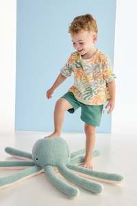 KAPOW - CORAL WAFFLE BOXY TEE