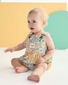 All Baby: KAPOW - CORAL WAFFLE ROMPER