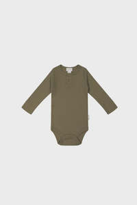 All Baby: JAMIE KAY - LONG SLEEVE BODYSUIT FIR BARK
