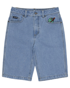 Santa Cruz 1: SANTA CRUZ - SPACE ROCKET STACK JEAN SHORTS MID BLUE