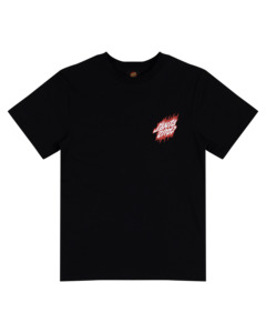 SANTA CRUZ - FLAMED DOT UPSIDE DOWN TEE BLACK