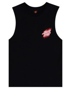 SANTA CRUZ - FLAMED DOT UPSIDE DOWN MUSCLE BLACK