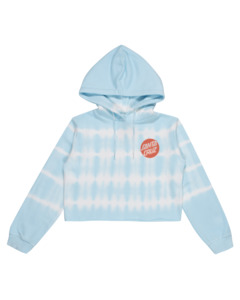 SANTA CRUZ - OTHER DOT REDUX CROPPED HOODIE AQUA TIE DYE