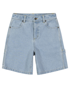Santa Cruz 1: SANTA CRUZ - CHECKER HEART DOT CARPENTER JEAN SHORTS LIGHT WASHED INDIGO