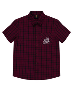 Boys Tee Shirts: SANTA CRUZ - NOT A DOT HOLLOW SHORT SLEEVE SHIRT MAROON