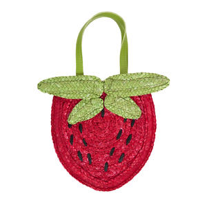 Bags Back Packs: ACORN - STRAWBERRY STRAW BAG