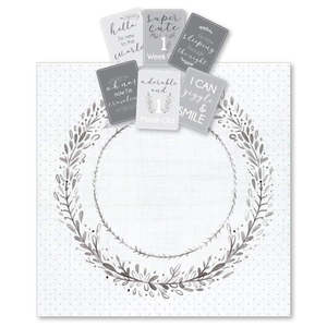 JIGGLE & GIGGLE - WREATH MILESTONE MUSLIN SET