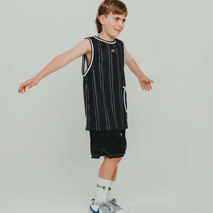 Crate: CRATE - SIDE SCRIPT BASKETBALL SINGLET BLK/WHT