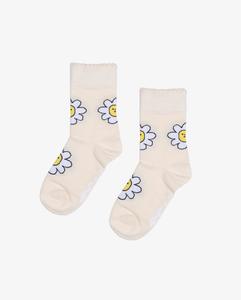 THE GIRL CLUB The Collectibles Scallop Edge Socks - Daisy Cream