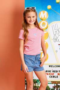 All Girls: EVE GIRL - LOTTIE RIB TEE PINK