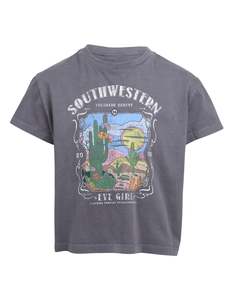 All Girls: EVE GIRL - VINTAGE DESERT TEE CHARCOAL