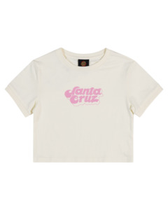 SANTA CRUZ - GROOVY STACK FRONT SHORT SLEEVE BABY TEE CREAM