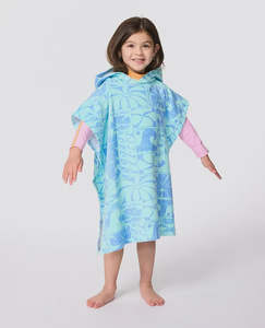 All Girls: RIP CURL - MIXED SNAP HOODED TOWEL BLUE