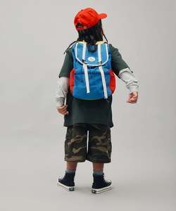 SONNIE - COLOUR BLOCK SCHOOL BAG GREEN/BLUE