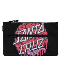 SANTA CRUZ - BRAIN DOT DUAL ZIP PENCIL CASE BLACK