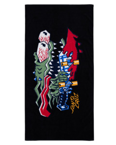 SANTA CRUZ - MEEK SCRATCHED SLASHER TOWEL BLACK