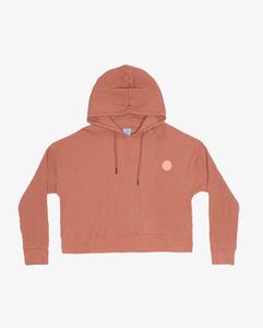 THE GIRL CLUB GRLFRND JUMPER RIB COTTON CROP HOOD MAPLE