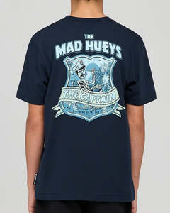THE MAD HUEYS - CAPTAIN TWO FACED TEE NAVY