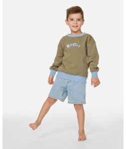 All Boys: RIP CURL - RIDE THE WAVE CREW SURPLUS GREEN