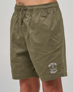 All Boys: THE MAD HUEYS - SKULL ANCHOR VOLLEY SHORTS OLIVE