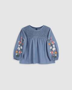 ALEX & ANT GIRLS - AMELIA TOP CHAMBRAY