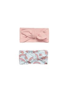 Jewellery 1: HUXBABY RAIN BOW 2PK HEADBAND SKY DUSTY ROSE