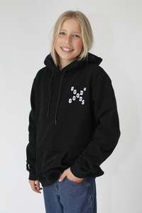 Good Goods: GOOD GOODS - ROCKY HOOD CHECKERS PRINT BLACK