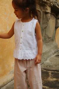 All Girls: KONGES SLØJD - LULI PANTS GOTS BLUSH STRIPE