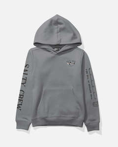 SALTY CREW - BRUCE BOYS HOOD FLEECE SHARK GREY