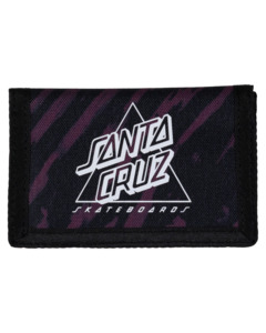 Santa Cruz 1: SANTA CRUZ - NOT A DOT HOLLOW VELCRO WALLET MAROON TIE DYE