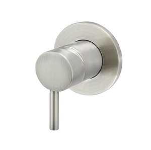 Meir Brushed Nickel: Meir Round Wall Mixer with Short Pin Lever | Brushed Nickel