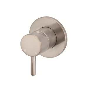 Meir Champagne 1: Meir Round Wall Mixer with Short Pin Lever | Champagne