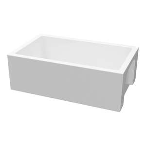 Rigolo 750 Butler Sink | Gloss White | Flat Edge