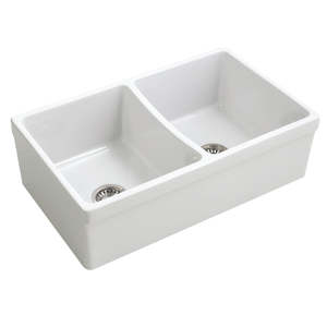Veneto 830 Butler Sink | Gloss White | Flat Edge