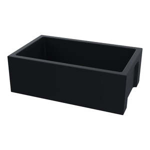 Rigolo 750 Butler Sink | Matt Black | Flat Edge