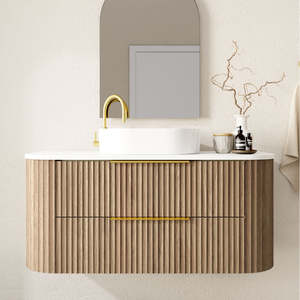 Floor Mounted Vanities: Marquis Shore Vanity | Timber, Dekton, Symphony or Caesarstone Top