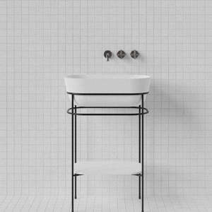 Floor Mounted Vanities: Mains Water Co | Eve Pedestal Basin with Frame Stand