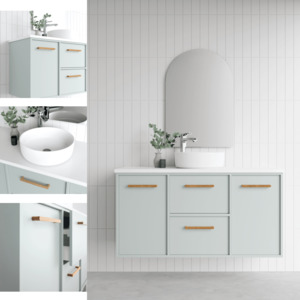 Floor Mounted Vanities: Marquis Palm Vanity | Timber, Dekton, Symphony or Caesarstone Top