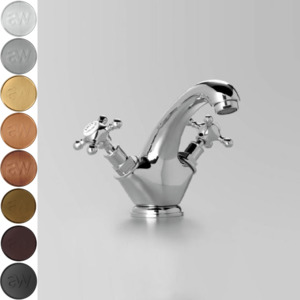 Low Uneven Pressure Bench Mounted Basin Taps: Astra Walker Edwardian Basin Mixer