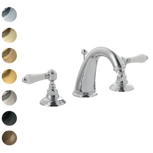 Low Uneven Pressure Bench Mounted Basin Taps: Nicolazzi Regal Classic 3 Hole Basin Mixer