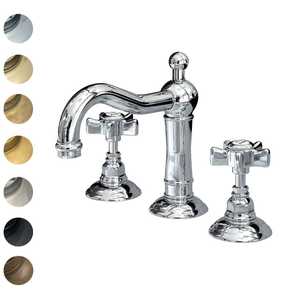 Low Uneven Pressure Bench Mounted Basin Taps: Nicolazzi Regal 3 Hole Basin Mixer